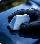 Clay bar treatment on automotive paint